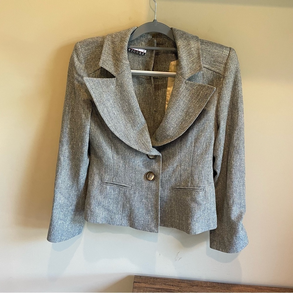 Vintage David Rodriguez Wool Silk blazer jacket Size 8